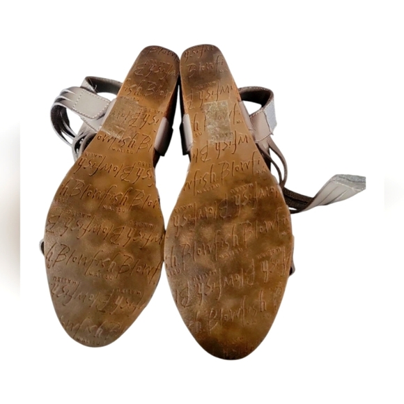 Blowfish Malibu Women's Taupe Strappy Wedge Cork Sandals Sz 7 1/2 - Picture 7 of 9